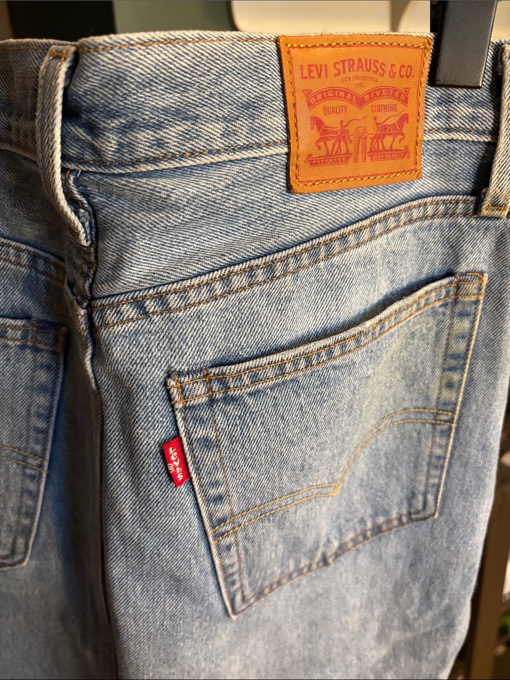 Levi's Light Blue Denim Midi Skirt - Picture 3 of 4